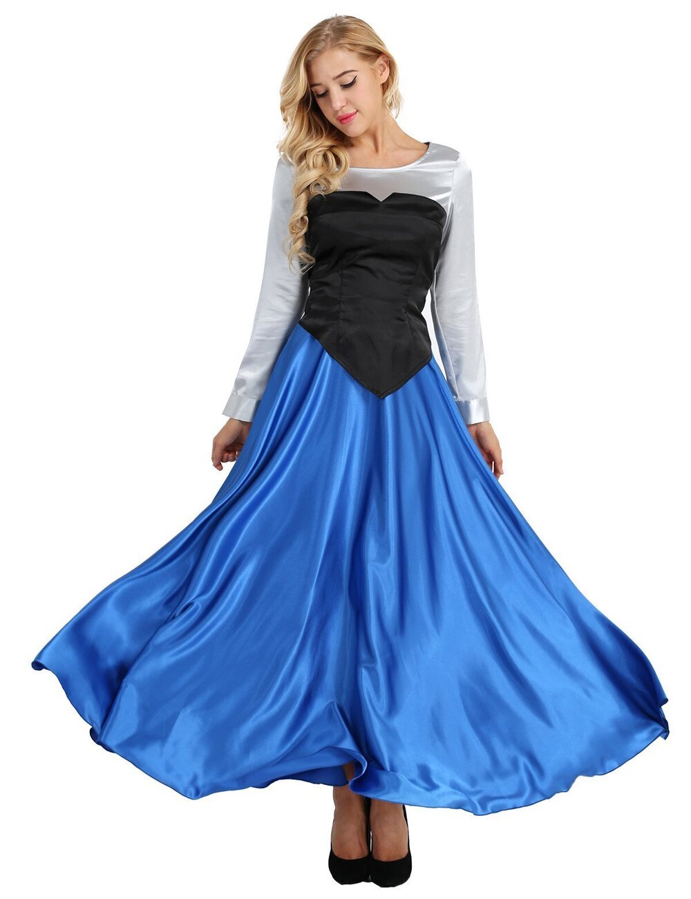 5627 Mermaid Cosplay Dress Halloween Princess Party Outfit Ball Gown